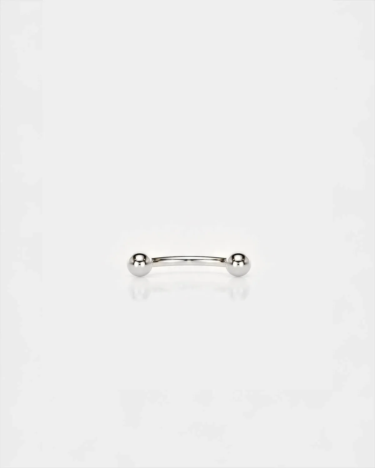 CURVED BARBELL | TITANIUM | POLISHED | 16 GAUGE