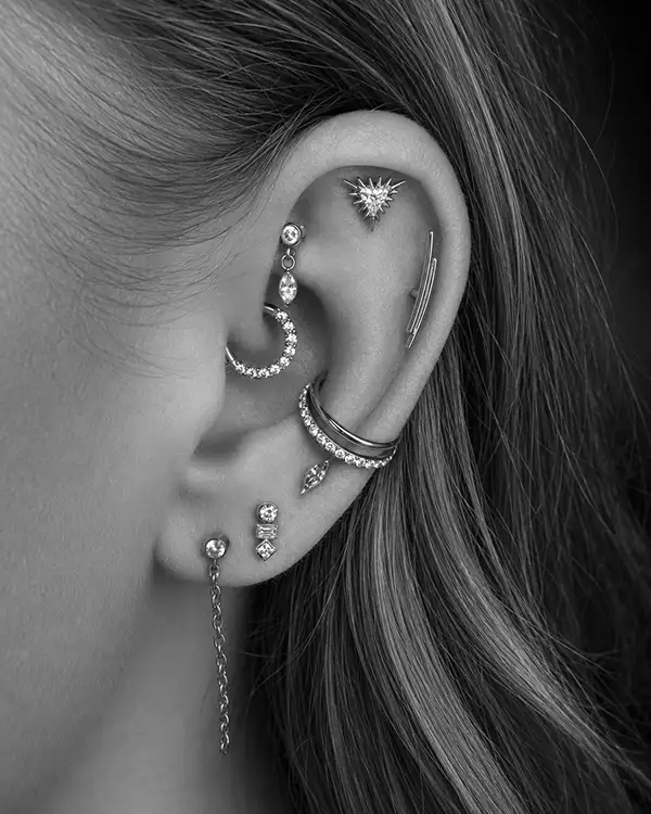 Curated ear piercings