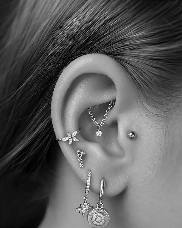 Nose piercing styling