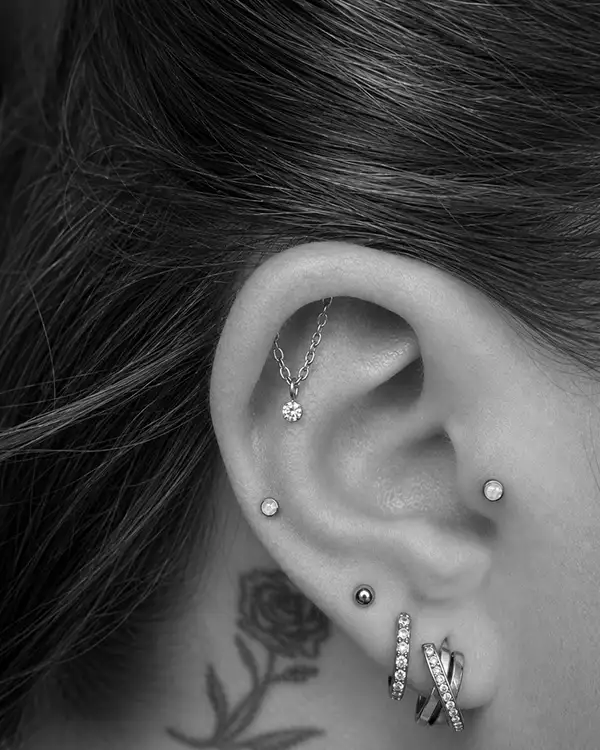 Minimal piercing stack